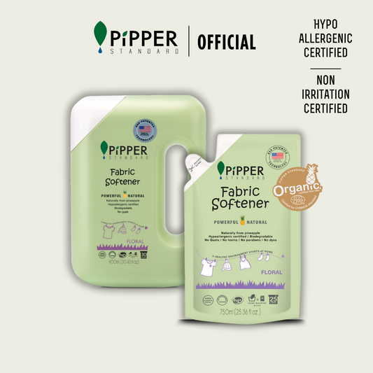 PiPPER STANDARD Fabric Softener - Floral Bundle 900ml + Refill Pouch 750ml