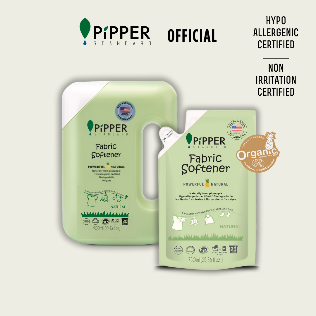 PiPPER STANDARD Fabric Softener - Natural Bundle 900ml + Refill Pouch 750ml