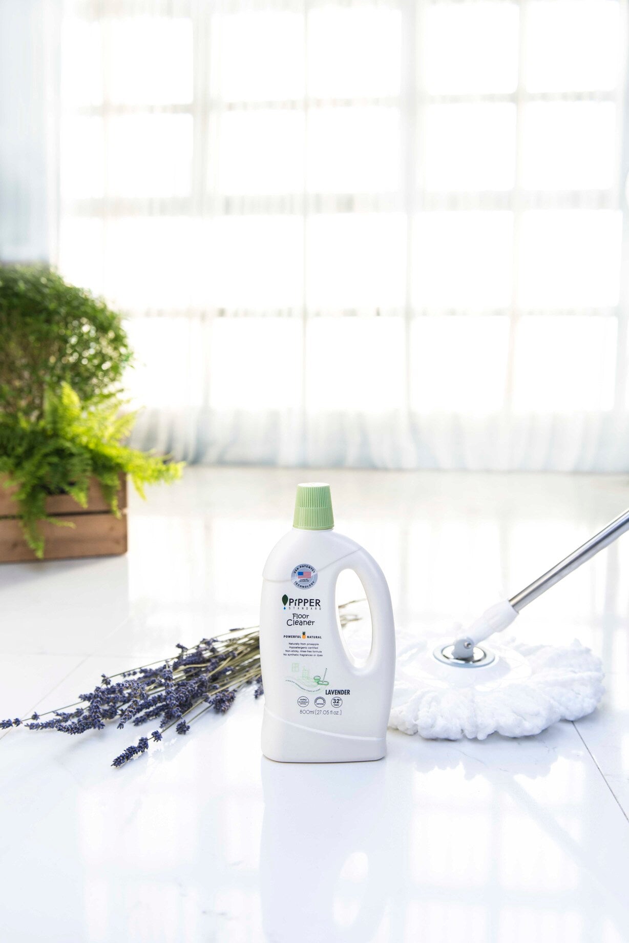PiPPER STANDARD Floor Cleaner - Lavender Bundle 800ml + Refill Pouch 700ml
