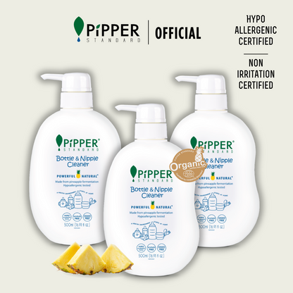 [MC BABY EXPO EXCLUSIVE] Pipper Standard Bottle & Nipple Cleaner 500ml x 3