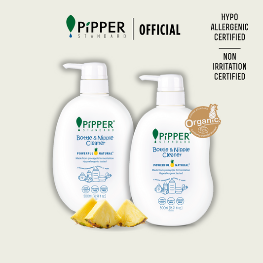 [Twin Pack] PiPPER STANDARD Bottle & Nipple Cleaner - Gentle Fresh 500ml x 2 BTL